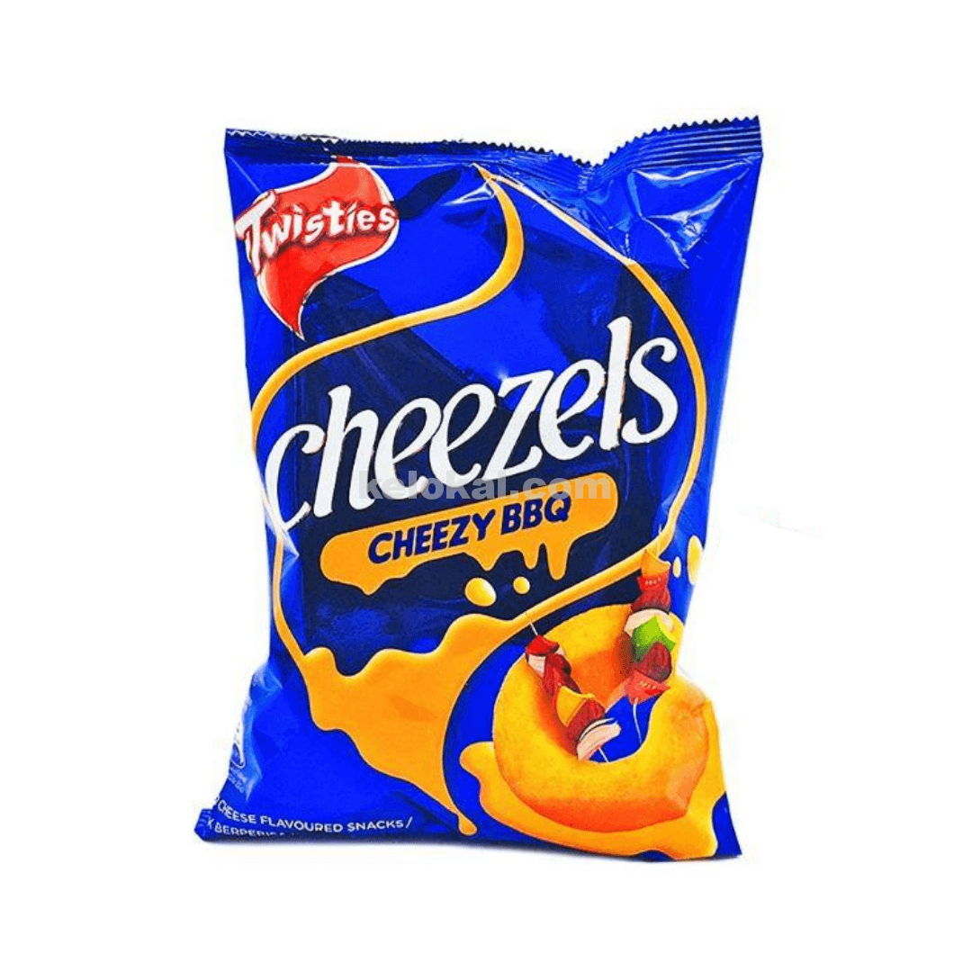 TWISTIES CHEEZELS CHEEZY BBQ RING SNACK PACK 60G - Kelokal.com