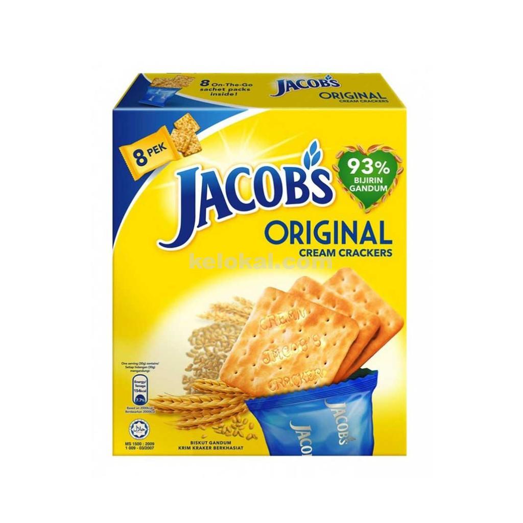 JACOB'S ORIGINAL CREAM SNACK CRACKER BISCUIT SACHET 216G - Kelokal.com