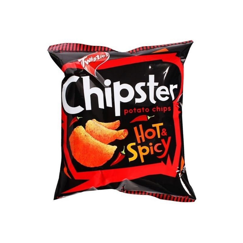 TWISTIES CHIPSTER HOT SPICY POTATO CHIPS SNACK PACK 60G - Kelokal.com